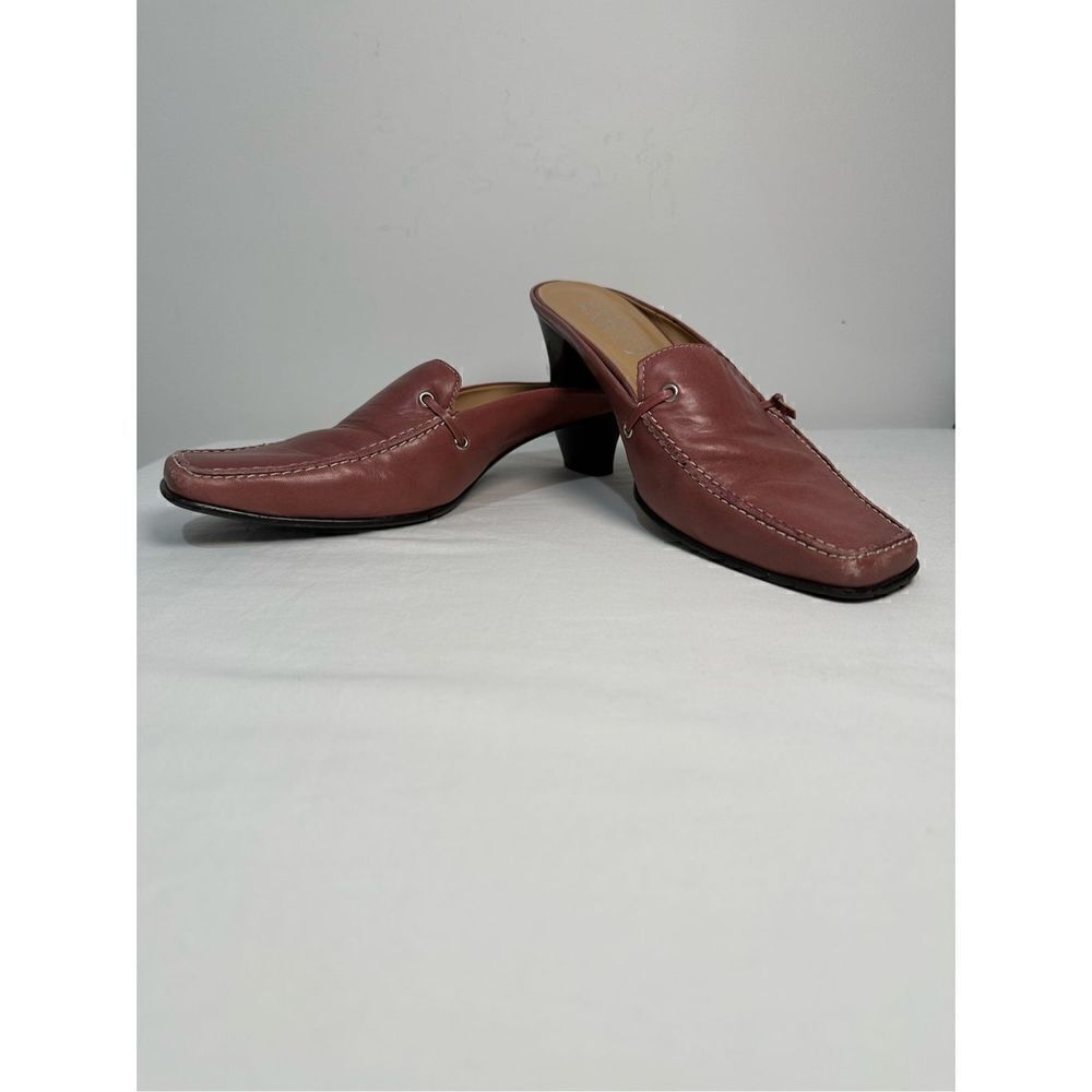 Franco Sarto women’s lilac square toe slip on mule shoes size 7.5M. #S-0902
